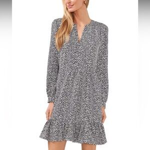 Vince Camuto Women's Split Neck Long Sleeve Dress NWT Size Small